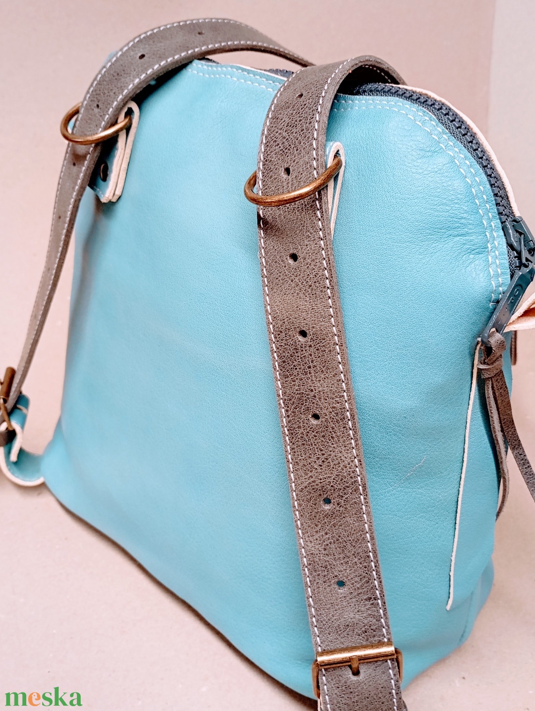 Háti/váll táska_világoskék - táska & tok - variálható táska - Meska.hu