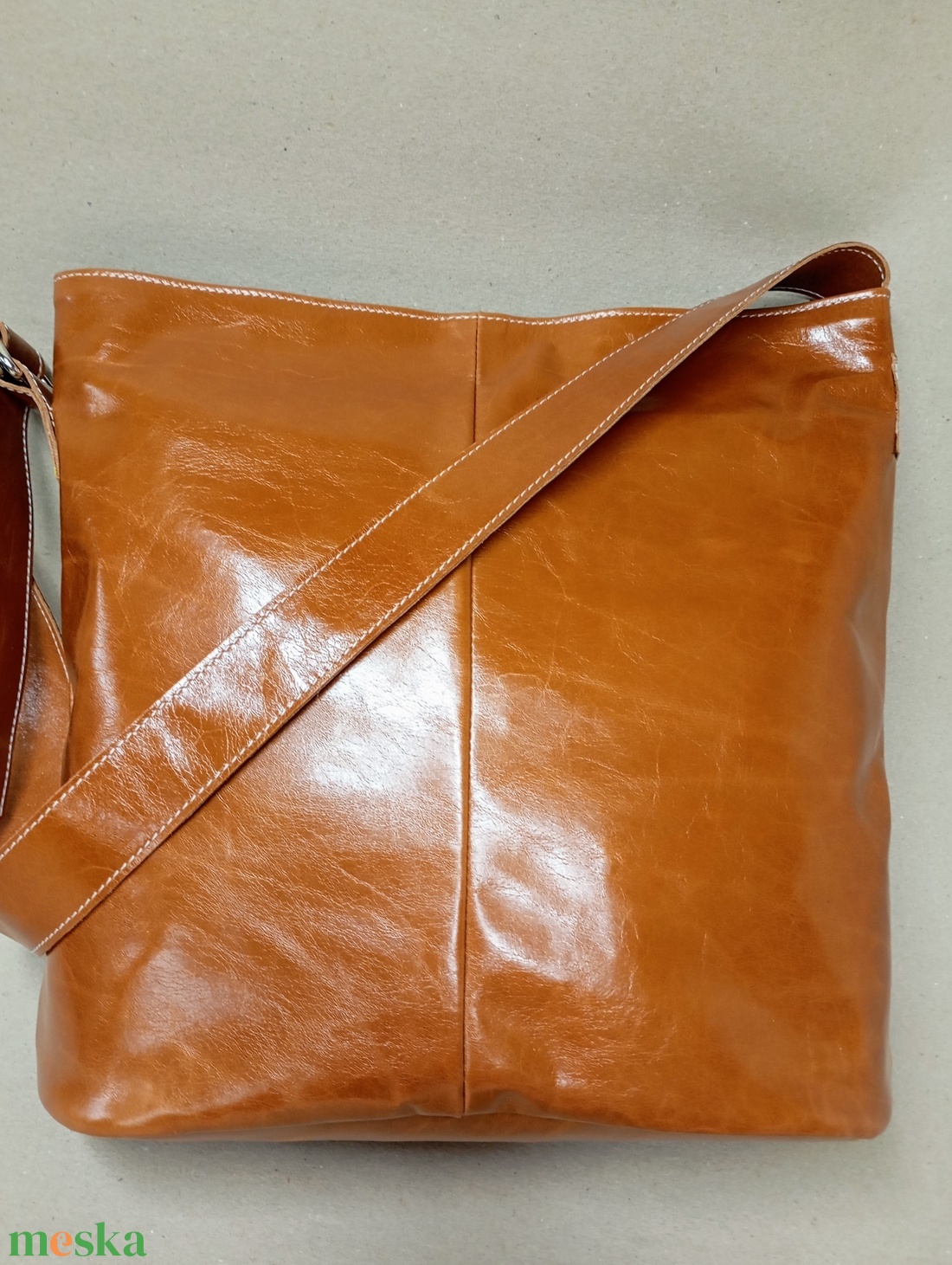 Elegáns válltáska_barna_3 - táska & tok - kézitáska & válltáska - nagy pakolós táska - Meska.hu