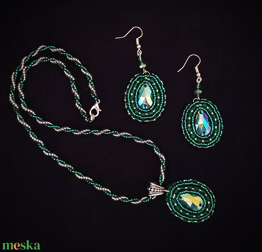 Emerald sparkles - ékszer - ékszerszett - Meska.hu Emerald sparkles - ékszer - ékszerszett - Meska.hu
