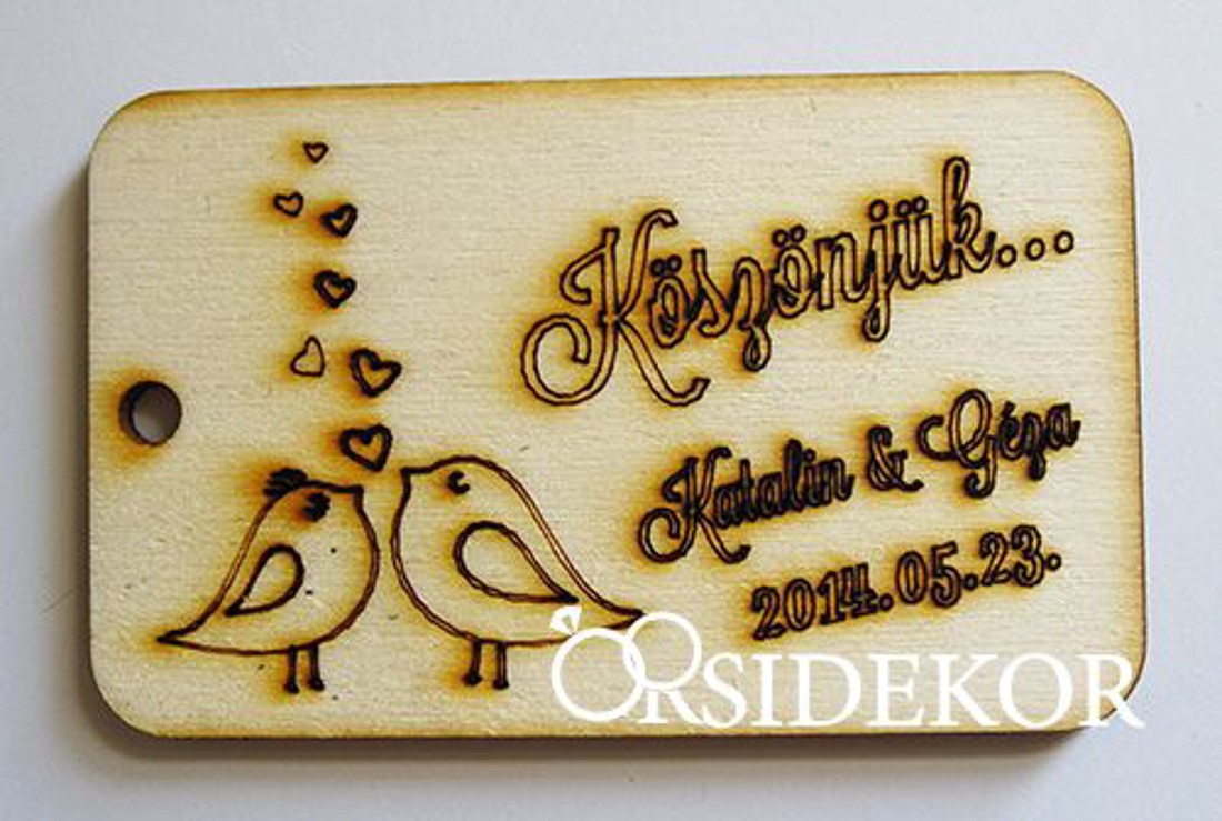 Kísérőcédula fából madárkás grafikával - esküvő - emlék & ajándék - köszönőajándék - Meska.hu Kísérőcédula fából madárkás grafikával - esküvő - emlék & ajándék - köszönőajándék - Meska.hu