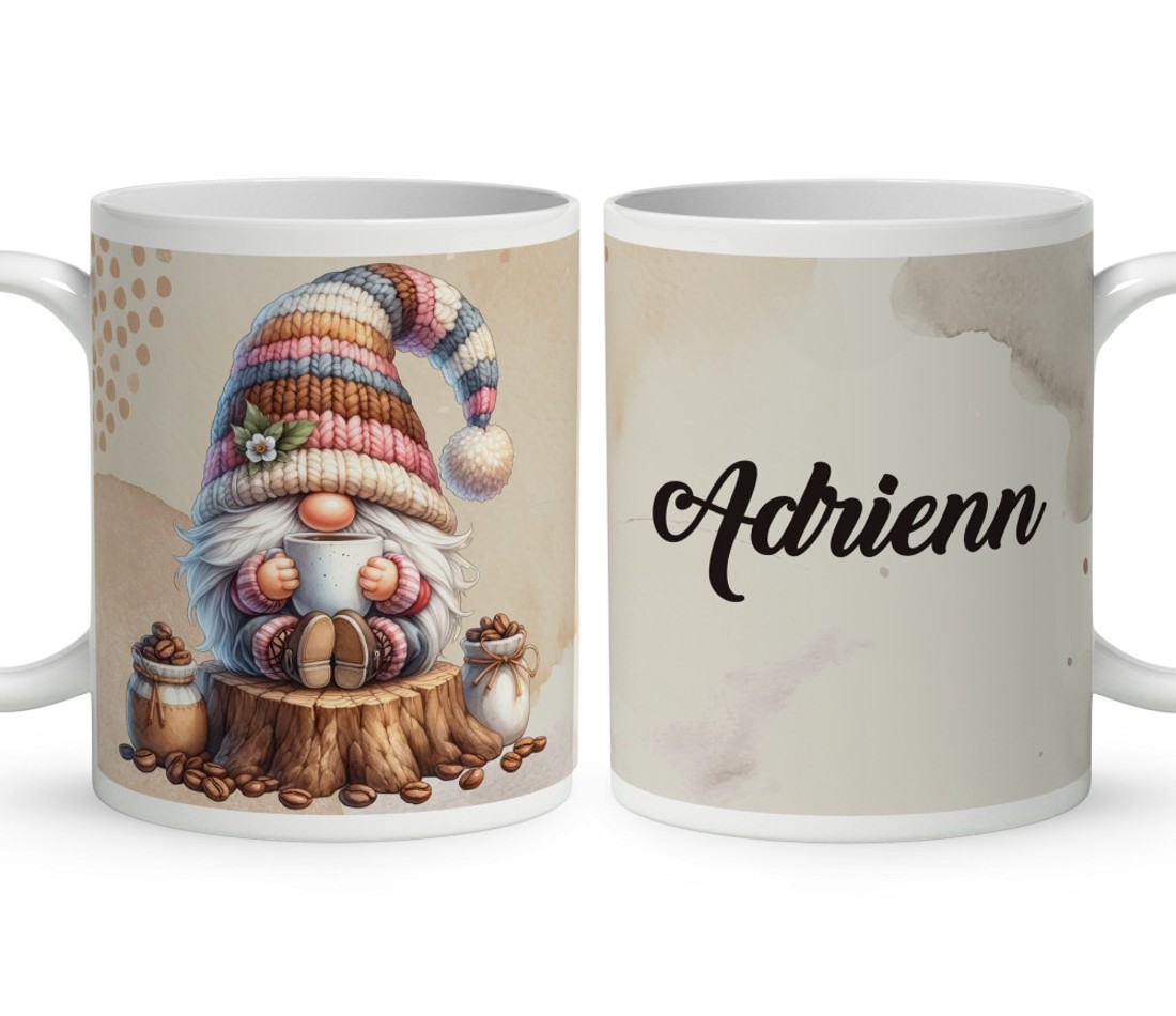 Névvel kérhető - Kávés manó csüccs mintás bögre - otthon & életmód - konyhafelszerelés, tálalás - tálalás - bögre & csésze - Meska.hu