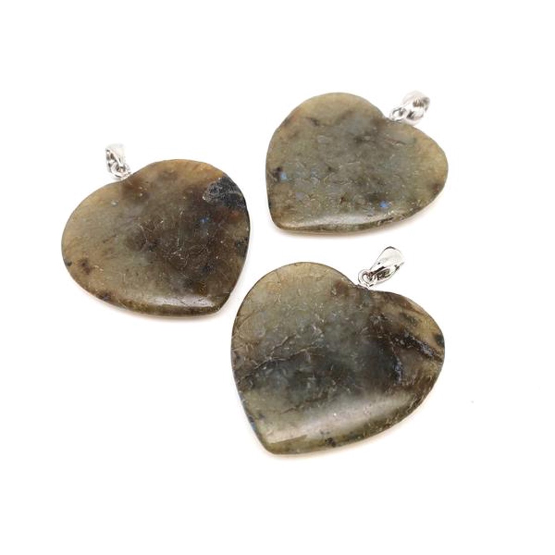 Szív medál labradorit 3,5x3,5mm - ékszer - nyaklánc - medál - Meska.hu