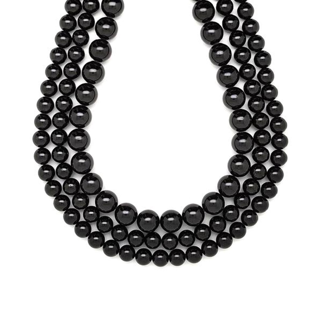 Turmalin fekete golyó A 10mm  ékszerkészítő alapanyag (füzér) - kellékek & szerszámok - ásvány alapanyag - ásványfüzér - Meska.hu