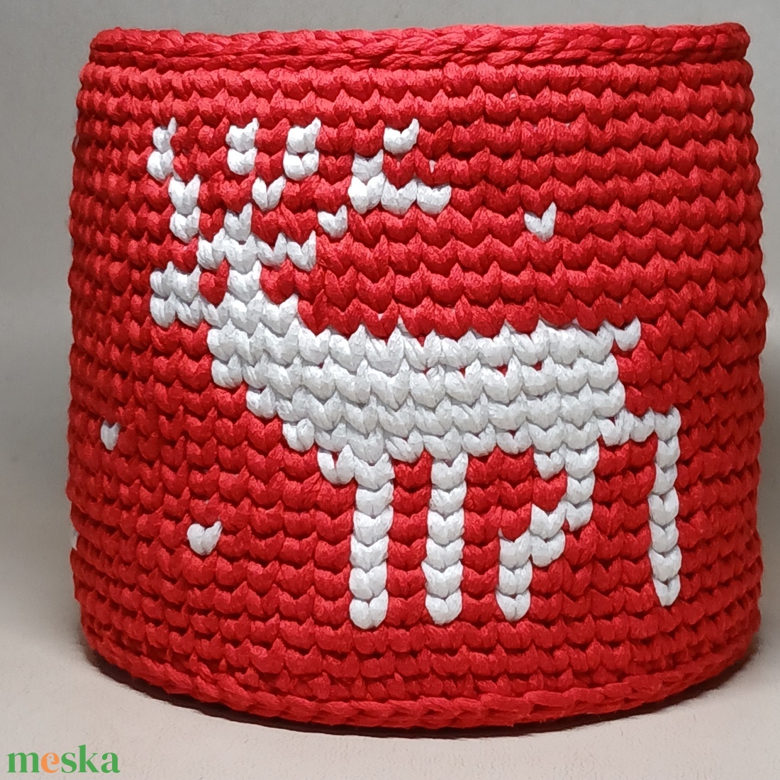 Szarvas tárolókosár/kaspó - otthon & életmód - tárolás & rendszerezés - tárolókosár - Meska.hu