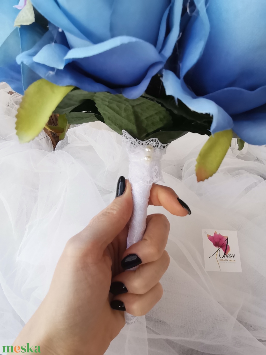 Menyasszonyi csokor, esküvői csokor, örökcsokor, örök csokor, selyemvirág esküvői csokor - esküvő - menyasszonyi- és dobócsokor - Meska.hu