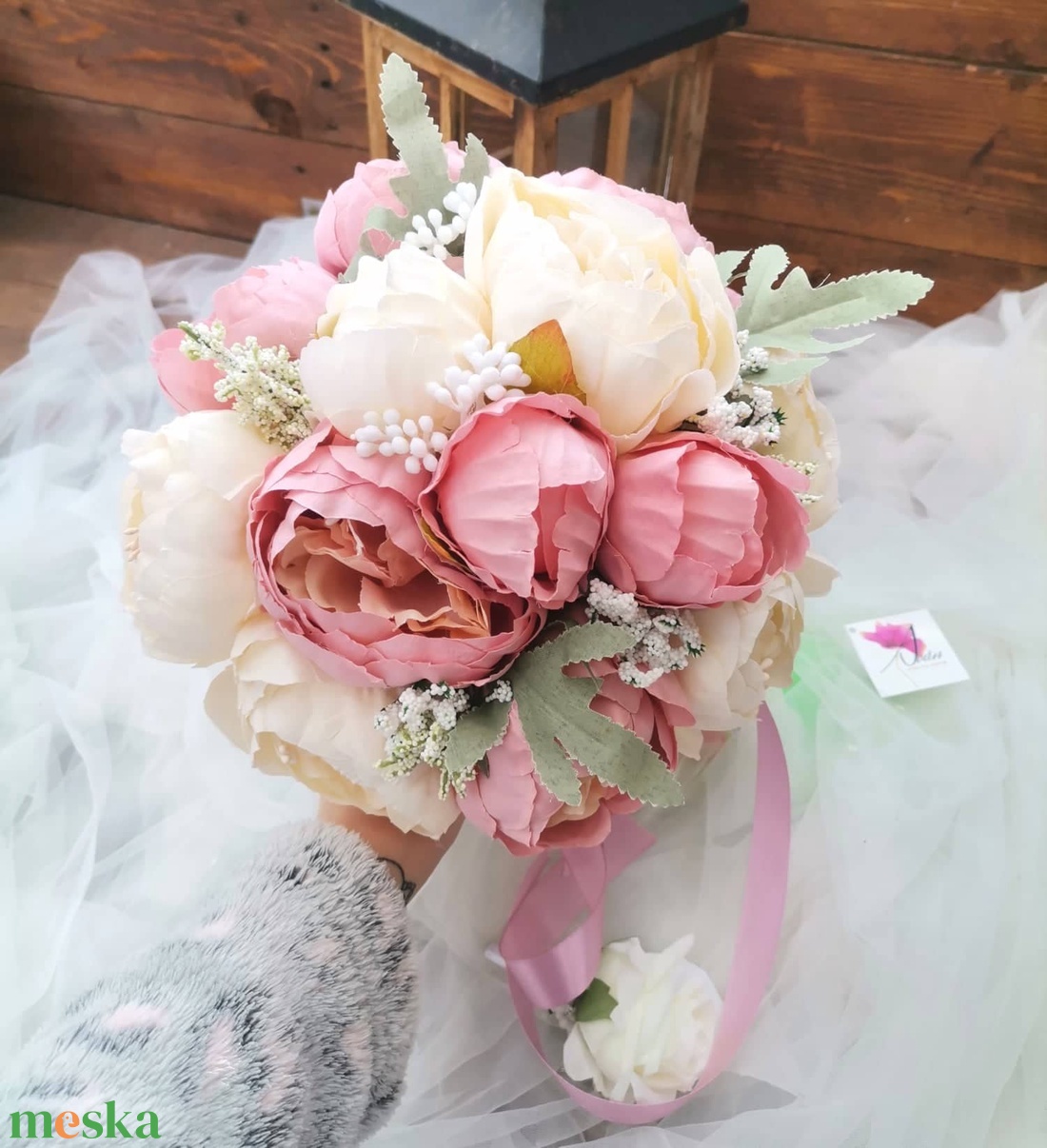 Bazsarózsa Menyasszonyi csokor, örökcsokor - esküvő - menyasszonyi- és dobócsokor - Meska.hu