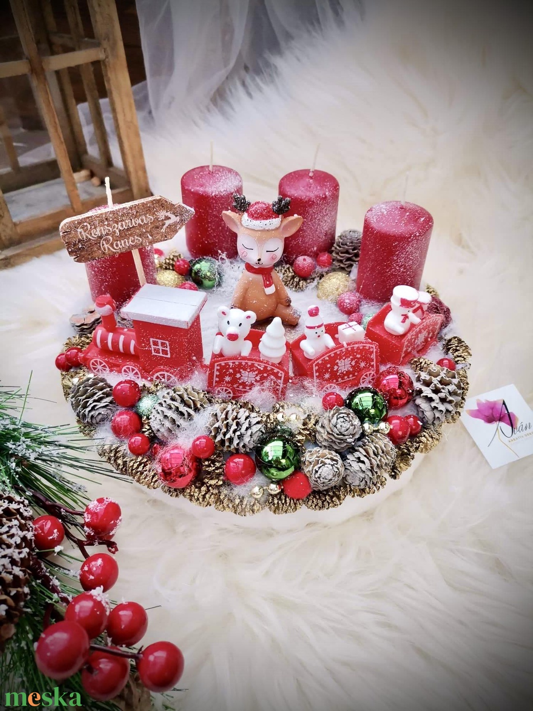 Szarvas vonatos vonat mozdony karácsonyi adventi koszorú - karácsony - adventi díszek - adventi koszorú - Meska.hu Szarvas vonatos vonat mozdony karácsonyi adventi koszorú - karácsony - adventi díszek - adventi koszorú - Meska.hu