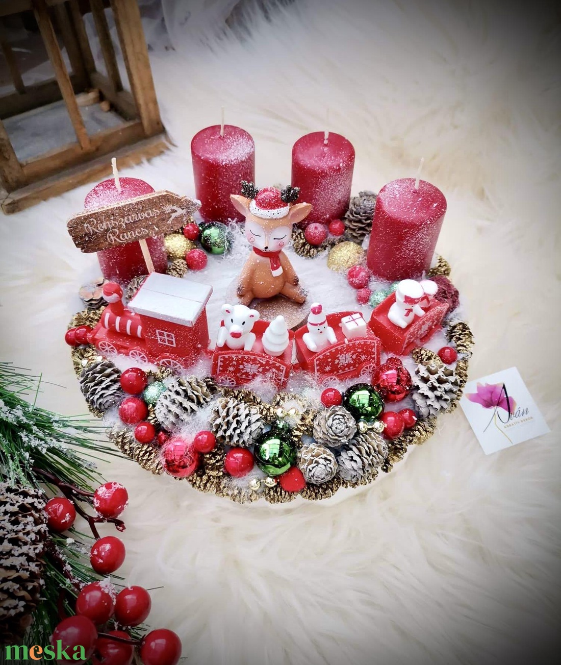 Szarvas vonatos vonat mozdony karácsonyi adventi koszorú - karácsony - adventi díszek - adventi koszorú - Meska.hu Szarvas vonatos vonat mozdony karácsonyi adventi koszorú - karácsony - adventi díszek - adventi koszorú - Meska.hu