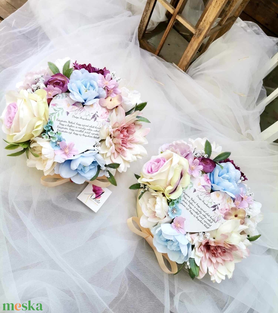 Szülőköszöntő ajándék szett (pasztell_kék_közepes boxok) Valami kék  - esküvő - emlék & ajándék - köszönőajándék - Meska.hu