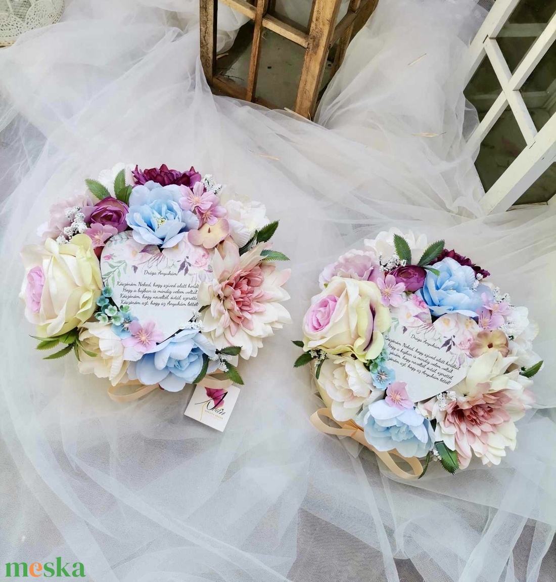 Szülőköszöntő ajándék szett (pasztell_kék_közepes boxok) Valami kék  - esküvő - emlék & ajándék - köszönőajándék - Meska.hu