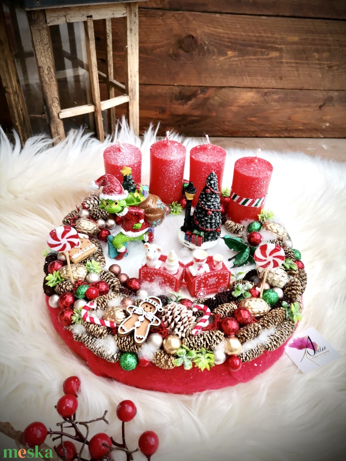Grinch Grincs adventi koszorú, cukorka grincses adventi - karácsony - adventi díszek - adventi koszorú - Meska.hu Grinch Grincs adventi koszorú, cukorka grincses adventi - karácsony - adventi díszek - adventi koszorú - Meska.hu