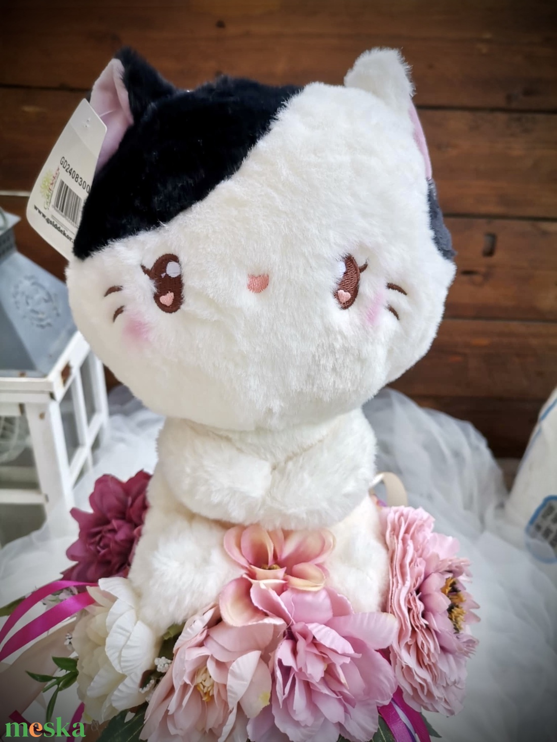 Ballagási csokor cica plüssel, ballagás csokor, óvoda, iskola _cica plüss - otthon & életmód - dekoráció - virágdísz és tartó - csokor & virágdísz - Meska.hu