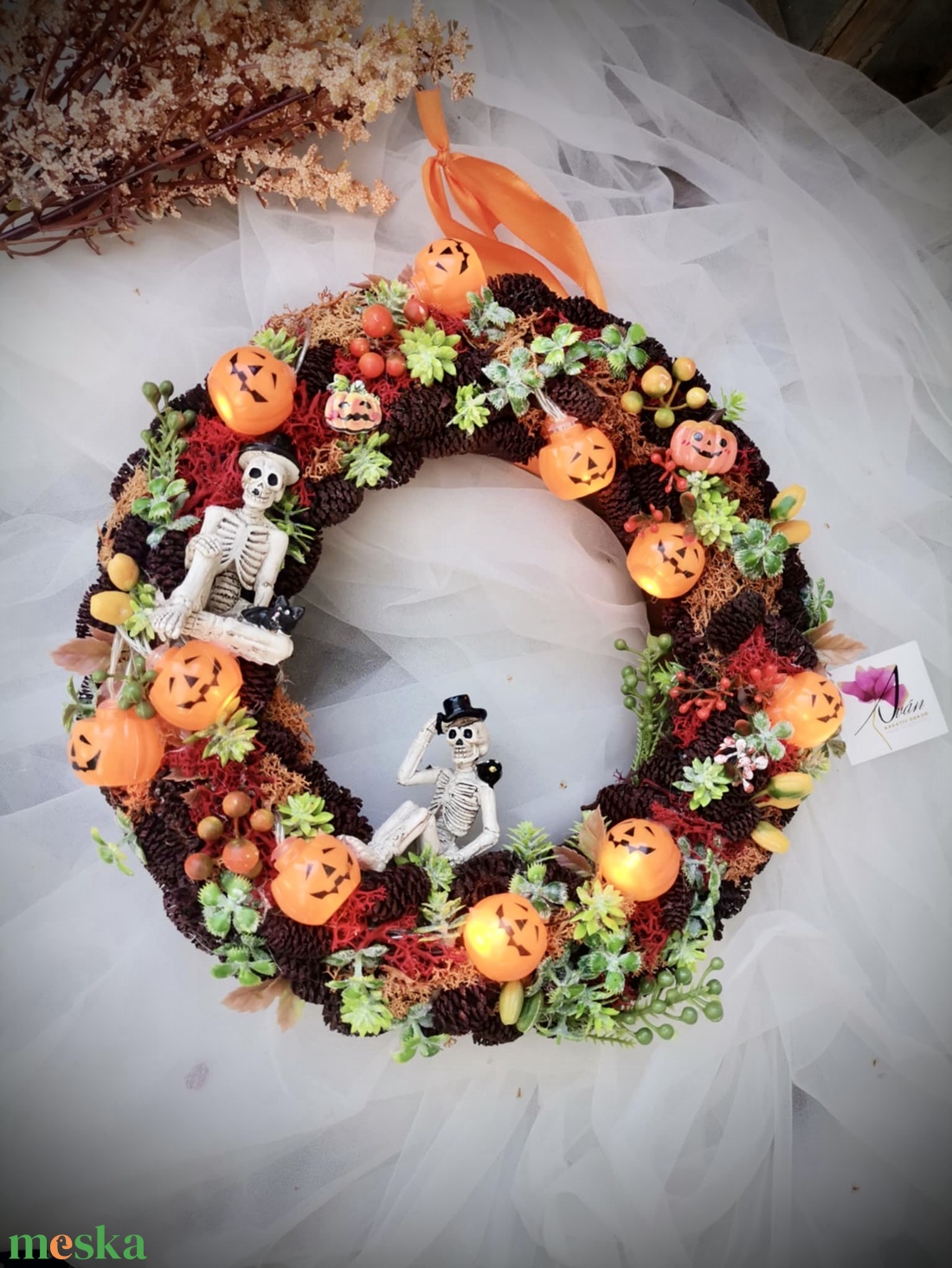 Világító halloween Ajtódísz, kopogtató - otthon & életmód - dekoráció - halloween - halloweeni ajtódíszek és ablakdíszek - Meska.hu Világító halloween Ajtódísz, kopogtató - otthon & életmód - dekoráció - halloween - halloweeni ajtódíszek és ablakdíszek - Meska.hu