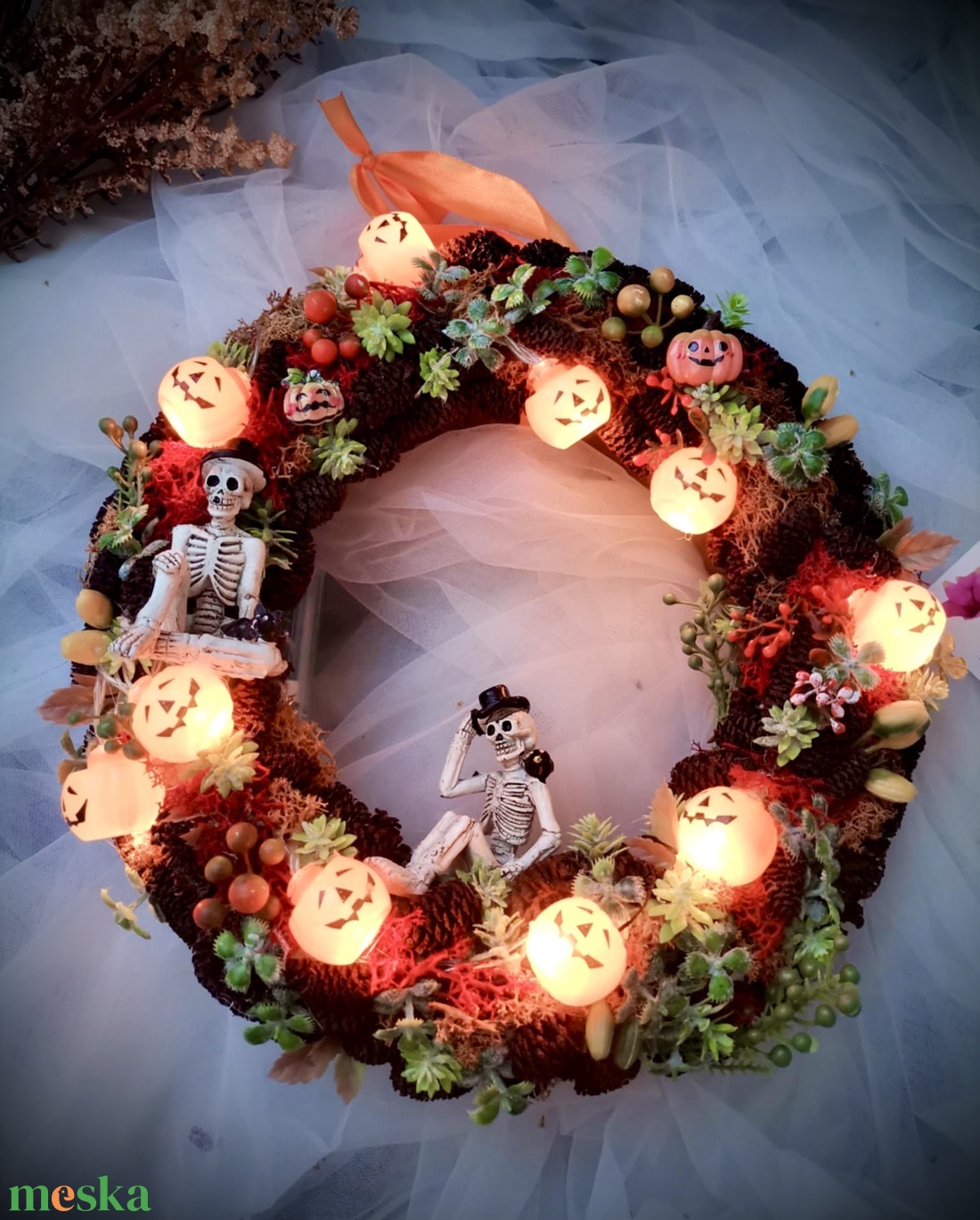 Világító halloween Ajtódísz, kopogtató - otthon & életmód - dekoráció - halloween - halloweeni ajtódíszek és ablakdíszek - Meska.hu Világító halloween Ajtódísz, kopogtató - otthon & életmód - dekoráció - halloween - halloweeni ajtódíszek és ablakdíszek - Meska.hu