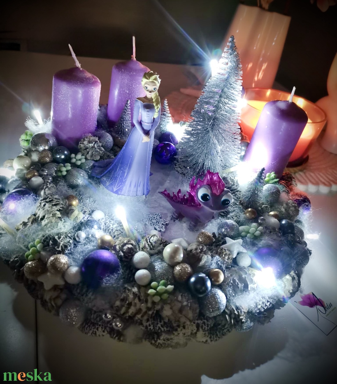 Jégvarázs, Elza adventi koszorú, világító adventi dísz froozen koszorú - karácsony - adventi díszek - adventi koszorú - Meska.hu Jégvarázs, Elza adventi koszorú, világító adventi dísz froozen koszorú - karácsony - adventi díszek - adventi koszorú - Meska.hu