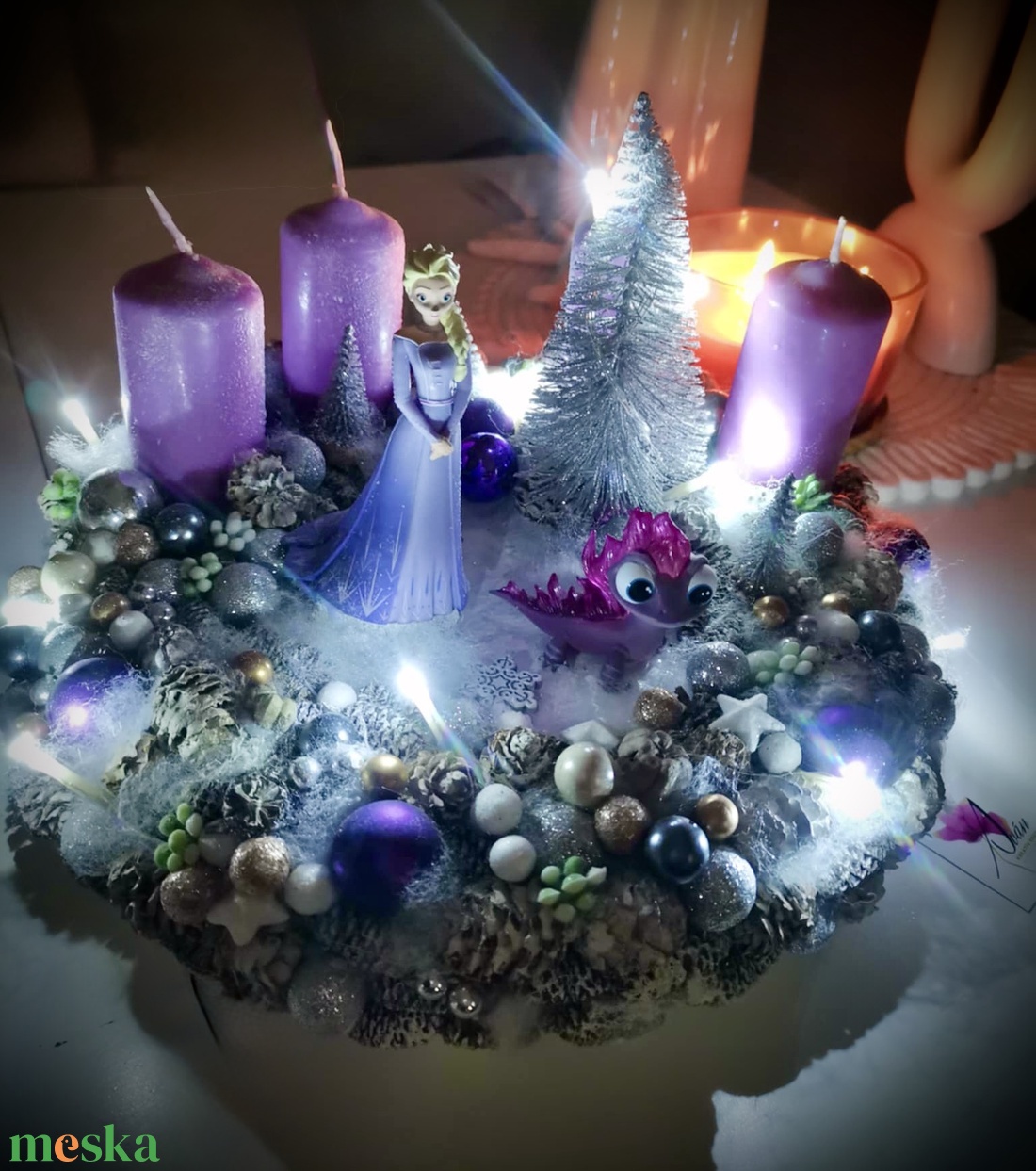 Jégvarázs, Elza adventi koszorú, világító adventi dísz froozen koszorú - karácsony - adventi díszek - adventi koszorú - Meska.hu Jégvarázs, Elza adventi koszorú, világító adventi dísz froozen koszorú - karácsony - adventi díszek - adventi koszorú - Meska.hu