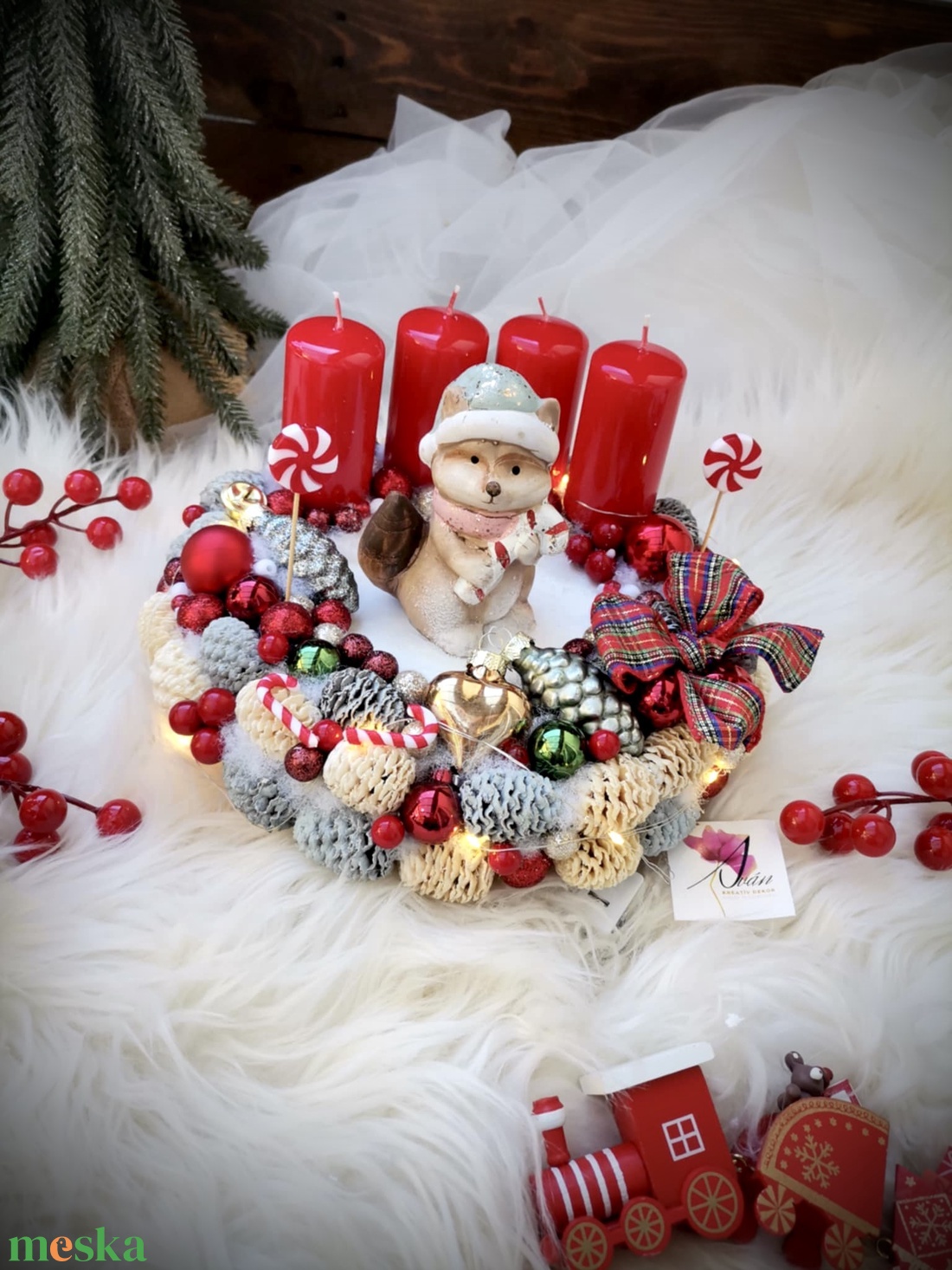 LED-es Világító, róka adventi koszorú, mackó adventi dísz - karácsony - adventi díszek - adventi koszorú - Meska.hu LED-es Világító, róka adventi koszorú, mackó adventi dísz - karácsony - adventi díszek - adventi koszorú - Meska.hu