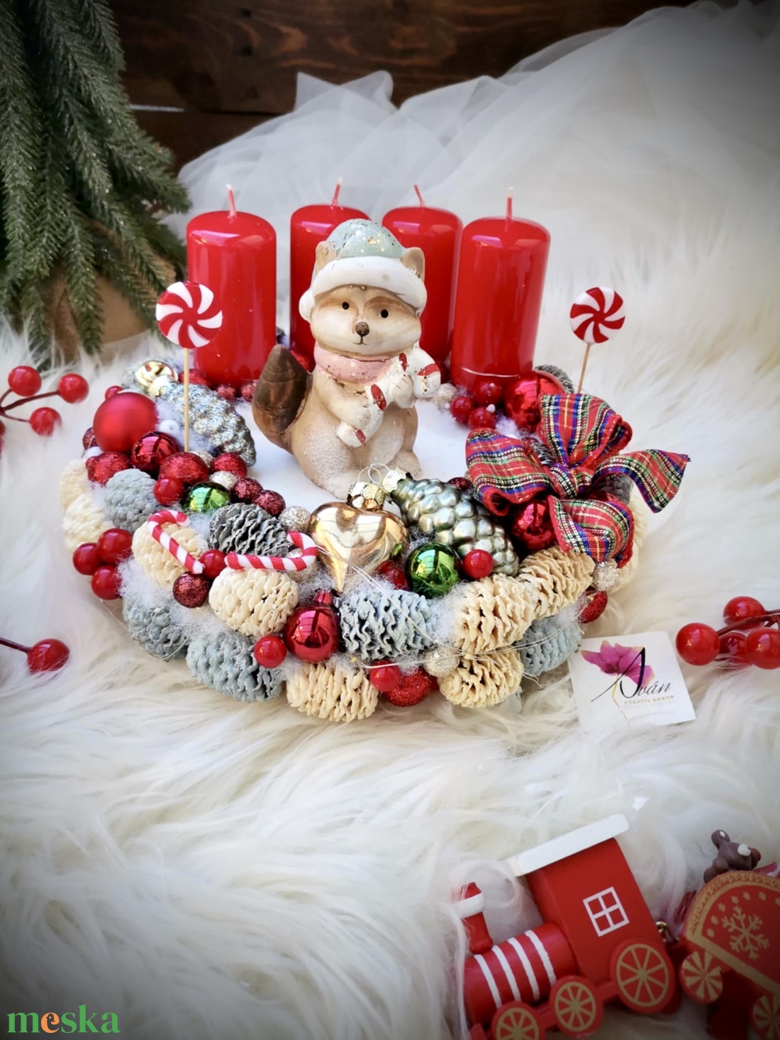 LED-es Világító, róka adventi koszorú, mackó adventi dísz - karácsony - adventi díszek - adventi koszorú - Meska.hu LED-es Világító, róka adventi koszorú, mackó adventi dísz - karácsony - adventi díszek - adventi koszorú - Meska.hu