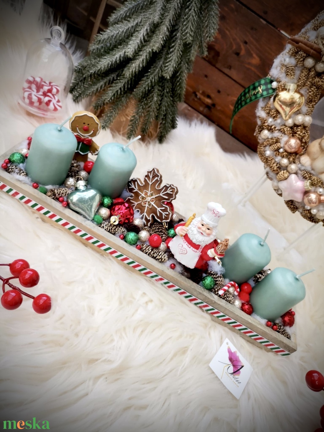 Mikulás mézeskalács adventi koszorú - karácsony - adventi díszek - adventi koszorú - Meska.hu Mikulás mézeskalács adventi koszorú - karácsony - adventi díszek - adventi koszorú - Meska.hu