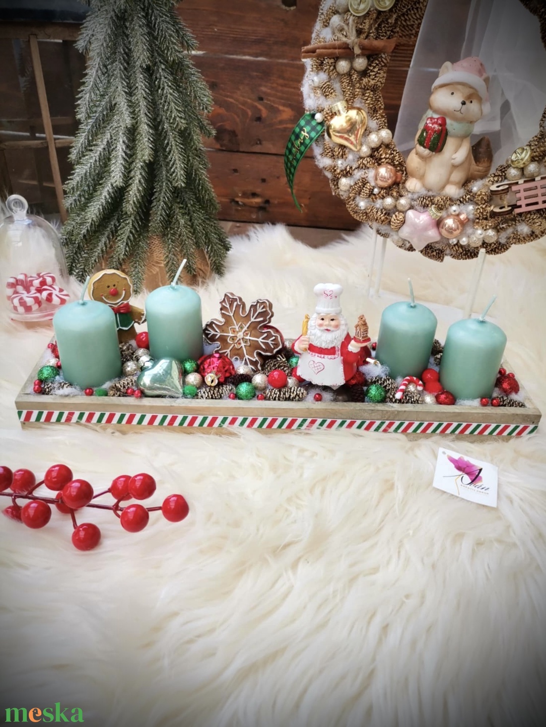 Mikulás mézeskalács adventi koszorú - karácsony - adventi díszek - adventi koszorú - Meska.hu Mikulás mézeskalács adventi koszorú - karácsony - adventi díszek - adventi koszorú - Meska.hu