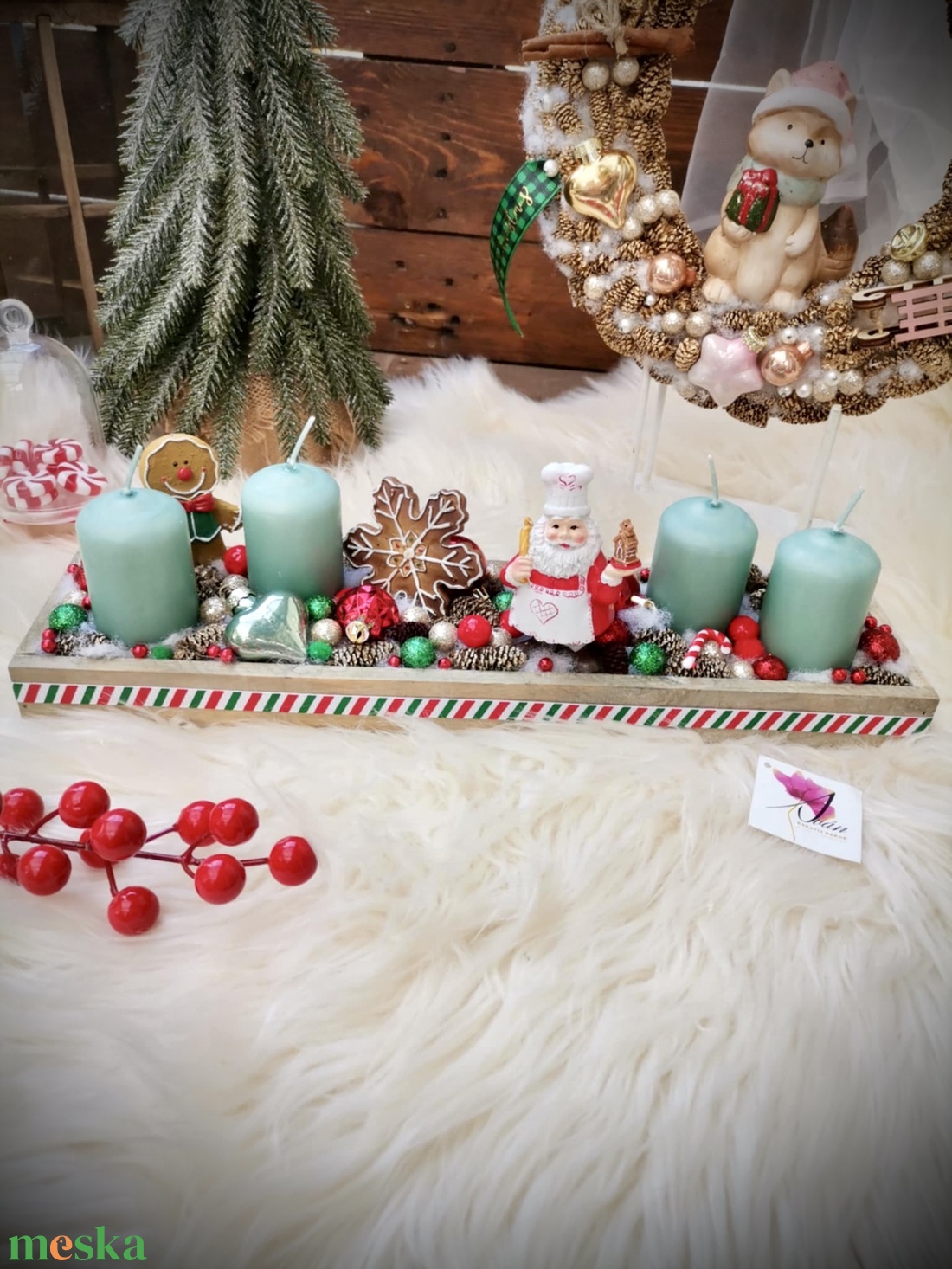 Mikulás mézeskalács adventi koszorú - karácsony - adventi díszek - adventi koszorú - Meska.hu Mikulás mézeskalács adventi koszorú - karácsony - adventi díszek - adventi koszorú - Meska.hu