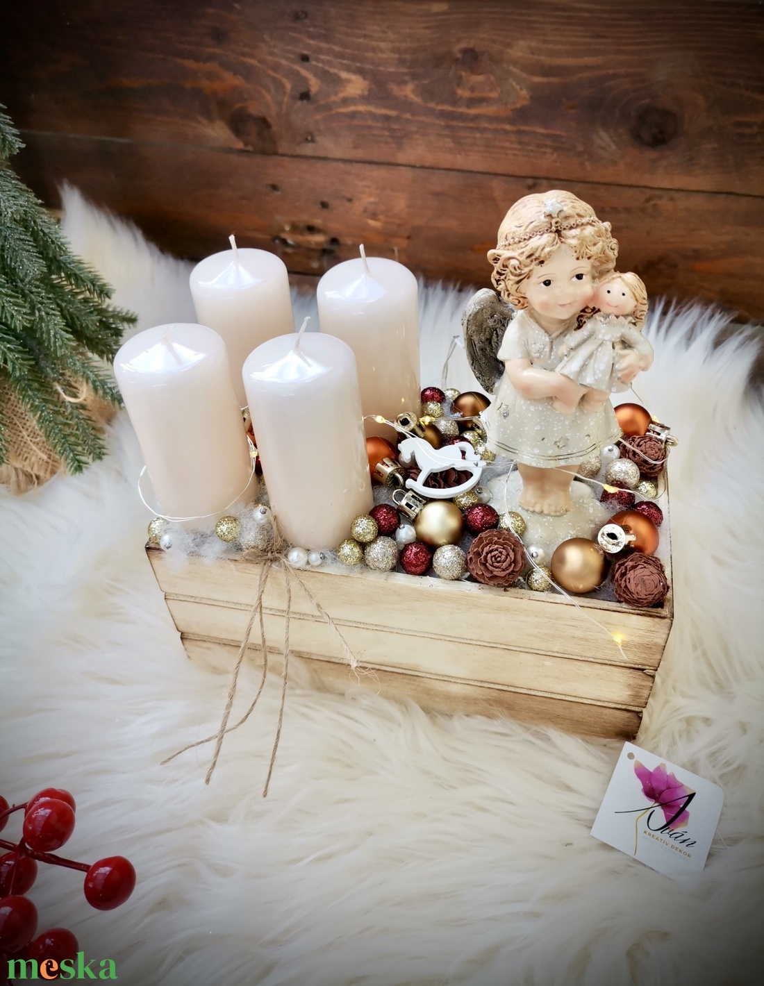 LED világítással angyal adventi dekoráció - karácsony - adventi díszek - adventi koszorú - Meska.hu LED világítással angyal adventi dekoráció - karácsony - adventi díszek - adventi koszorú - Meska.hu