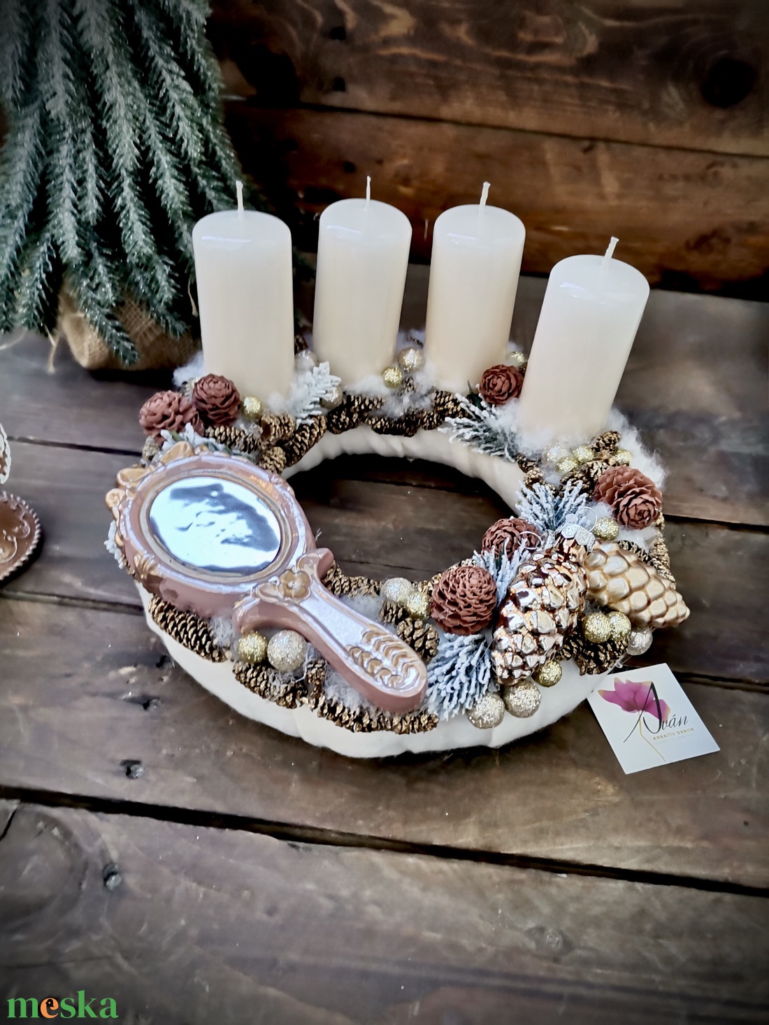 Barna nude adventi koszorú - karácsony - adventi díszek - adventi koszorú - Meska.hu Barna nude adventi koszorú - karácsony - adventi díszek - adventi koszorú - Meska.hu
