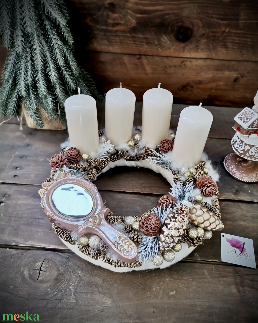 Barna nude adventi koszorú - karácsony - adventi díszek - adventi koszorú - Meska.hu Barna nude adventi koszorú - karácsony - adventi díszek - adventi koszorú - Meska.hu