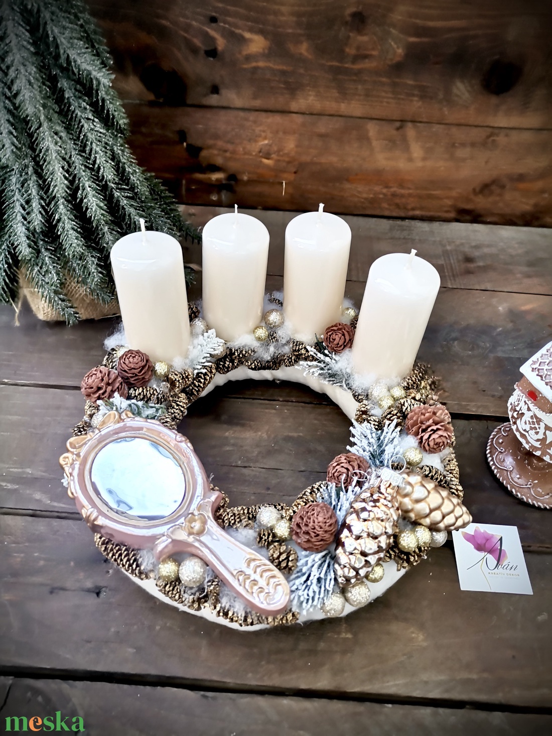Barna nude adventi koszorú - karácsony - adventi díszek - adventi koszorú - Meska.hu Barna nude adventi koszorú - karácsony - adventi díszek - adventi koszorú - Meska.hu