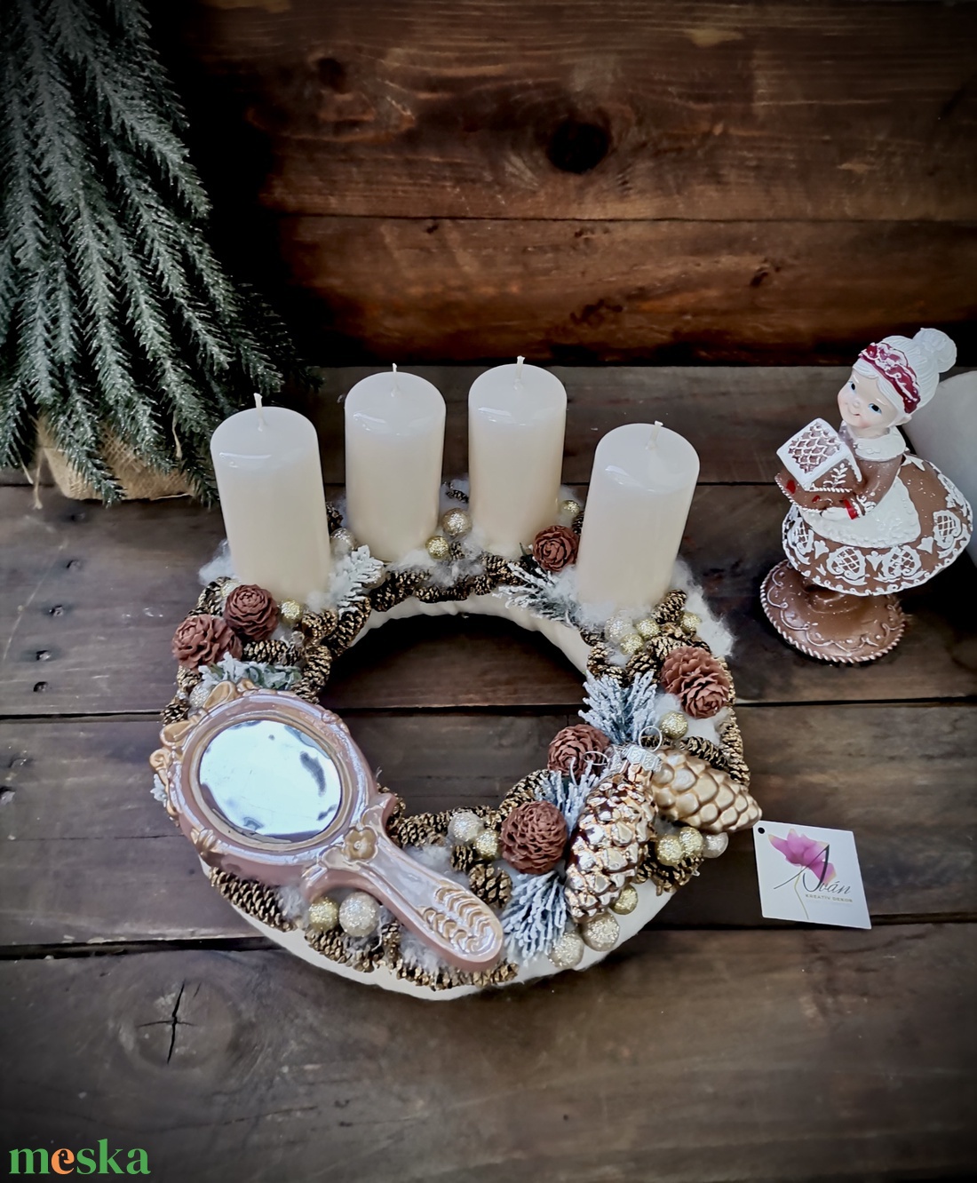 Barna nude adventi koszorú - karácsony - adventi díszek - adventi koszorú - Meska.hu Barna nude adventi koszorú - karácsony - adventi díszek - adventi koszorú - Meska.hu