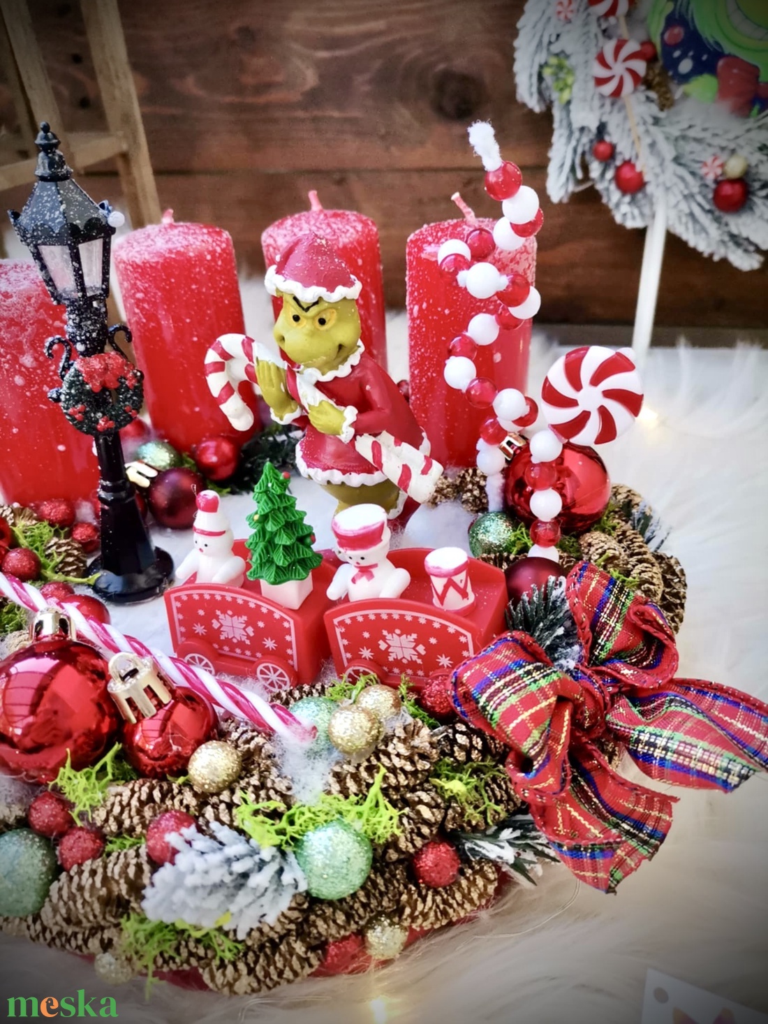  Grincs adventi koszorú, adventi dísz - karácsony - adventi díszek - adventi koszorú - Meska.hu