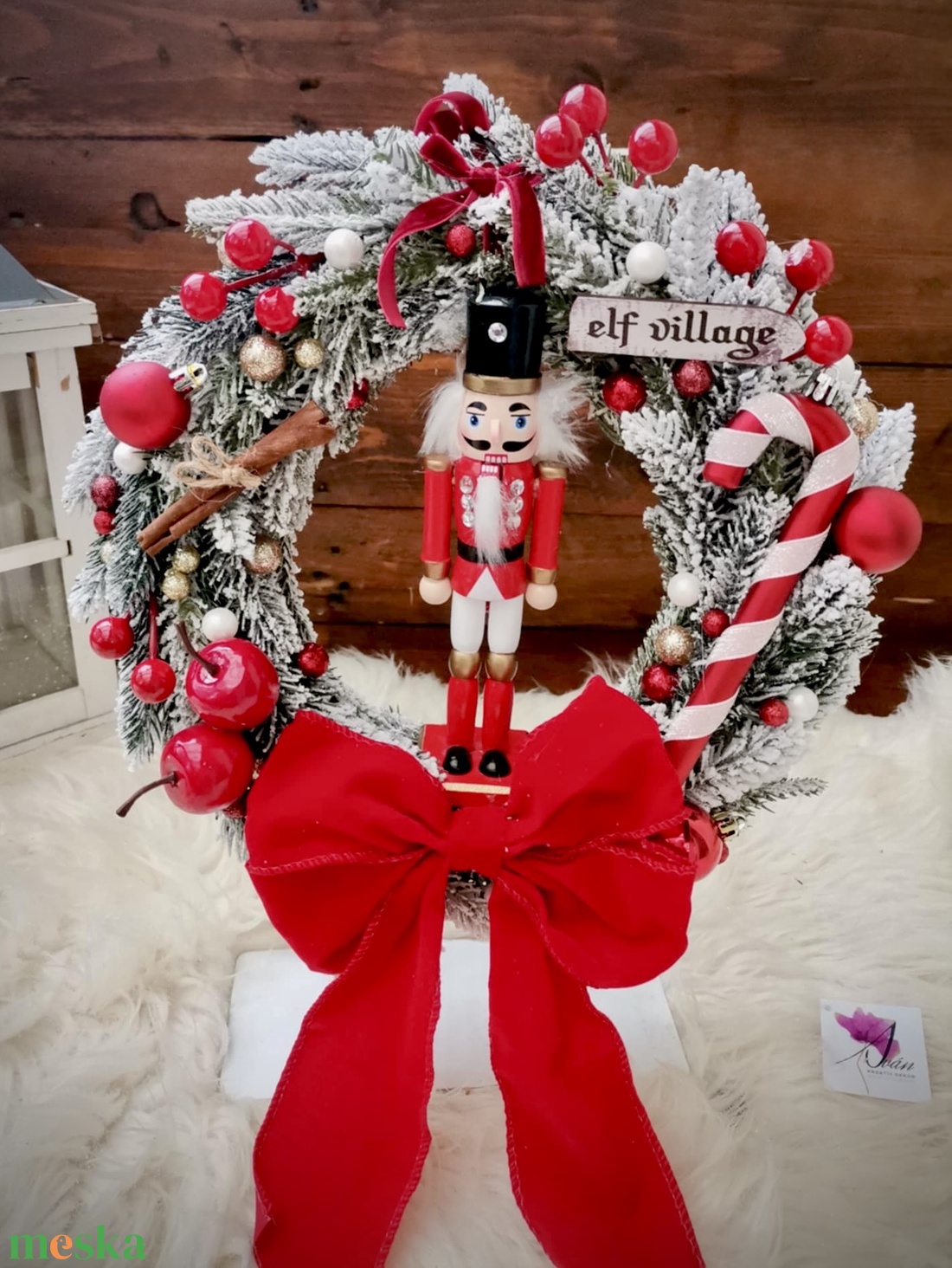 Diótörő, 3D fenyő  Ajtódísz  - karácsony - karácsonyi lakásdekoráció - karácsonyi ajtódíszek - Meska.hu