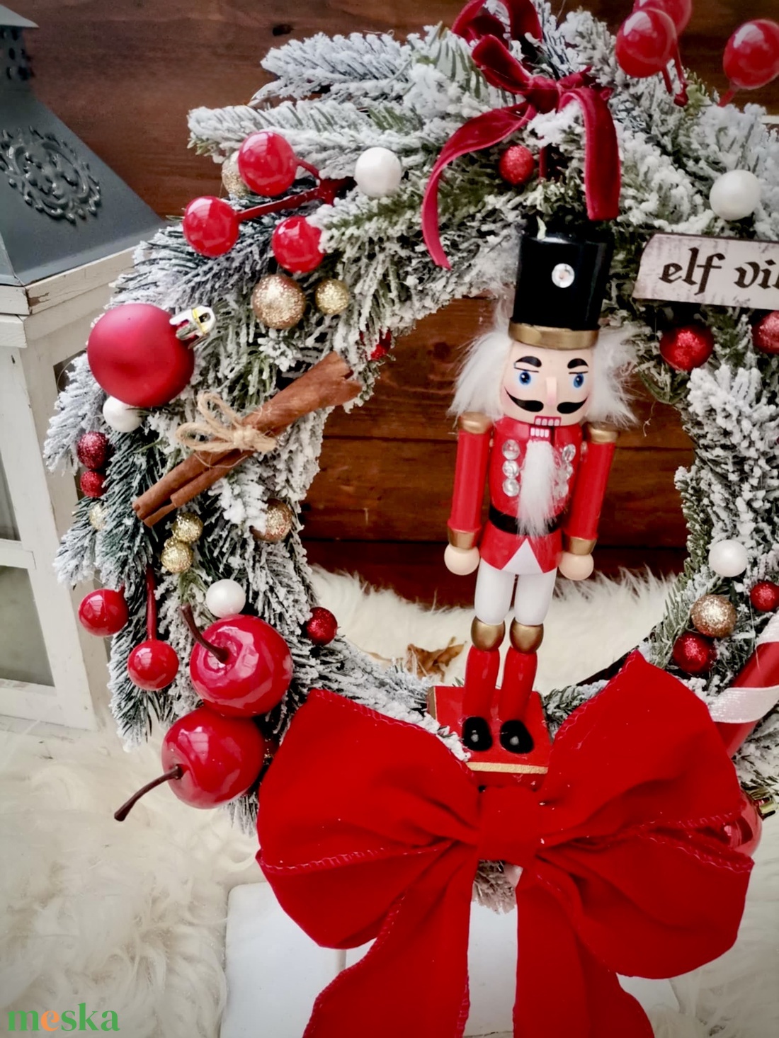 Diótörő, 3D fenyő  Ajtódísz  - karácsony - karácsonyi lakásdekoráció - karácsonyi ajtódíszek - Meska.hu