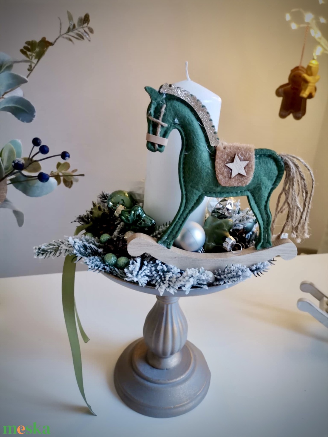 Hintaló, vintage asztaldísz, karácsonyi dísz - karácsony - adventi díszek - adventi koszorú - Meska.hu