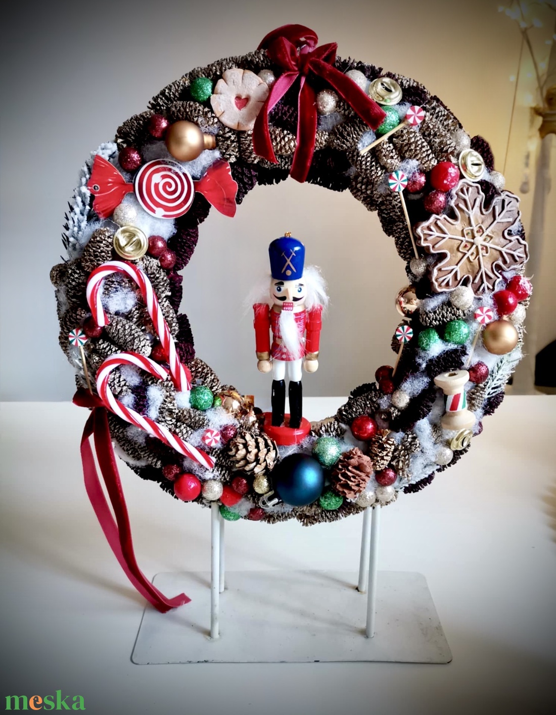 Diótörő mézeskalács  Ajtódísz, kopogtató  - karácsony - karácsonyi lakásdekoráció - karácsonyi ajtódíszek - Meska.hu