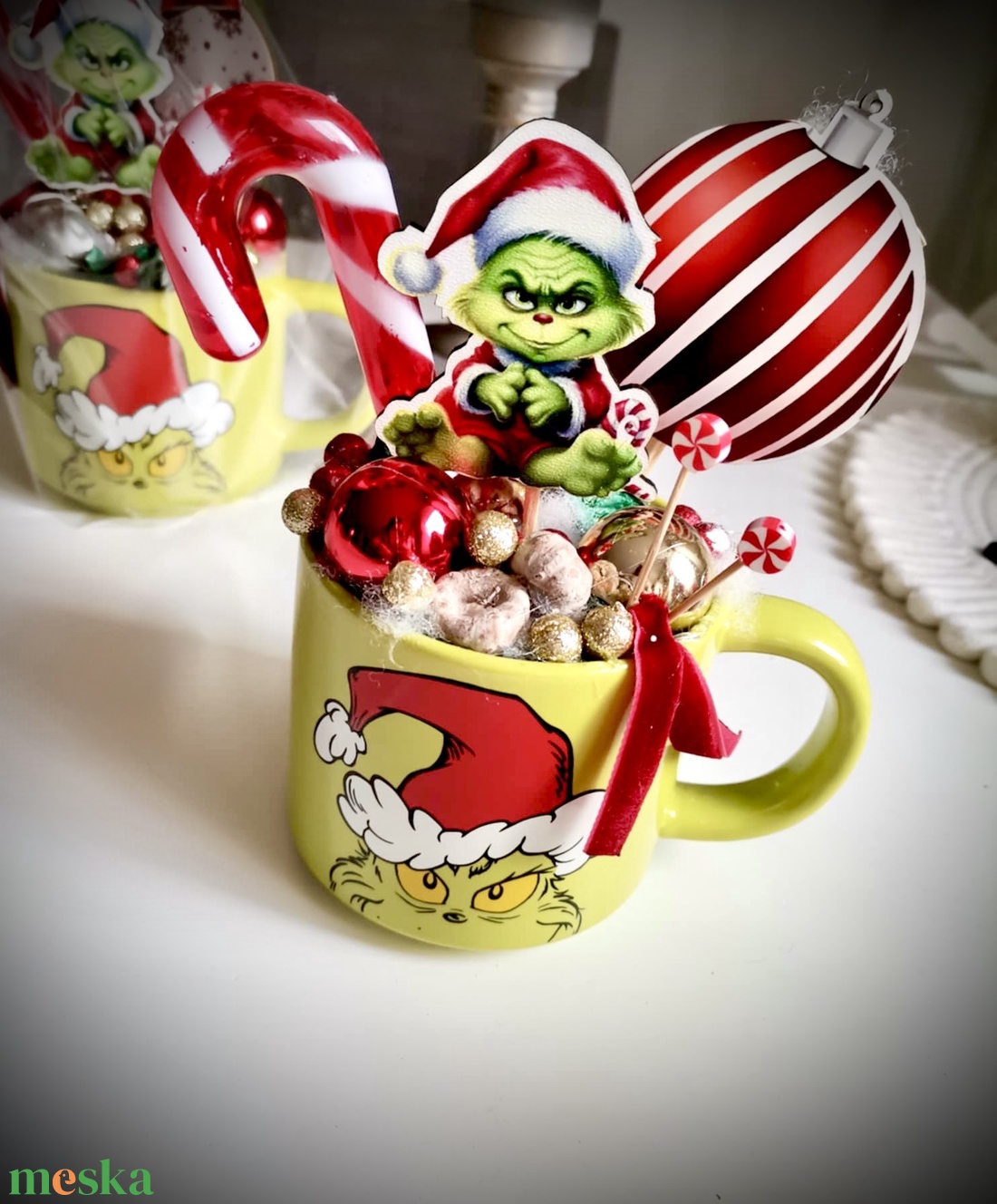 Grincs, grincses bögre karácsonyi dísz - karácsony - adventi díszek - adventi koszorú - Meska.hu