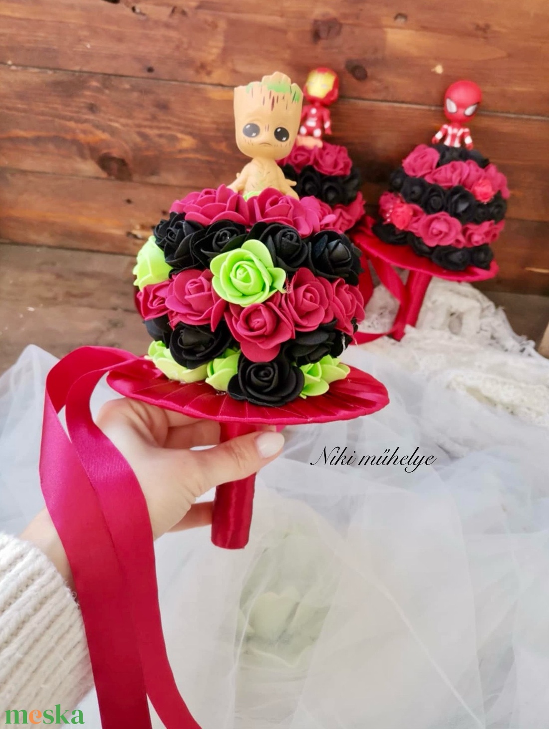 Ovis Ballagási csokor, Groot  - otthon & életmód - virágdekoráció - virágok - virágcsokor - Meska.hu