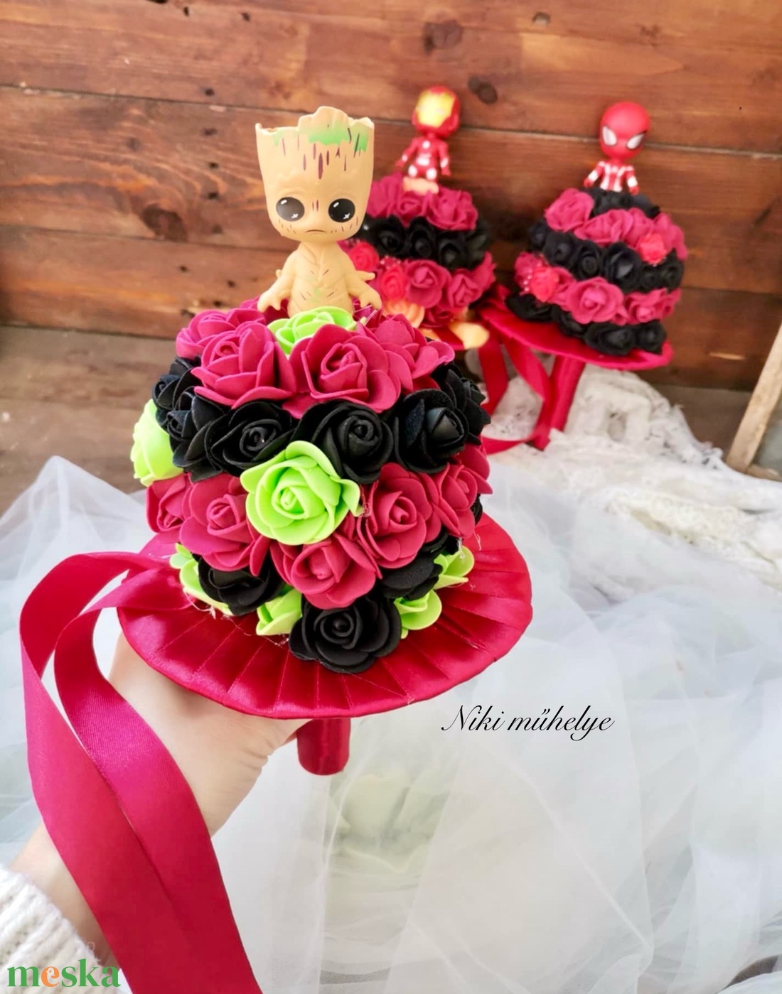 Ovis Ballagási csokor, Groot  - otthon & életmód - virágdekoráció - virágok - virágcsokor - Meska.hu