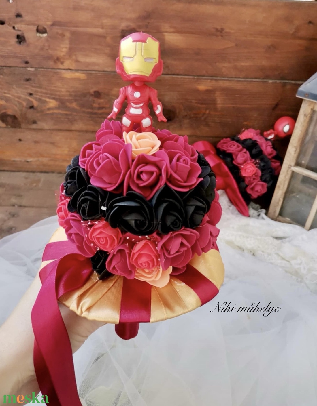 Ovis Ballagási csokor, vasember - otthon & életmód - virágdekoráció - virágok - virágcsokor - Meska.hu