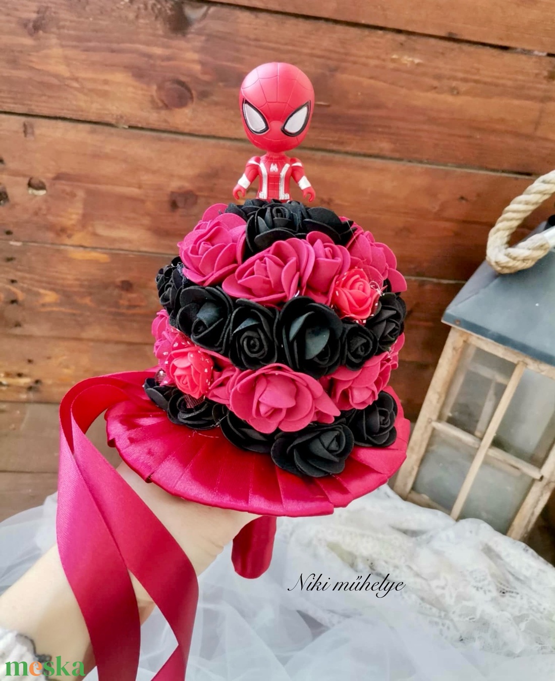 Ovis Ballagási csokor, pókember - otthon & életmód - virágdekoráció - virágok - virágcsokor - Meska.hu