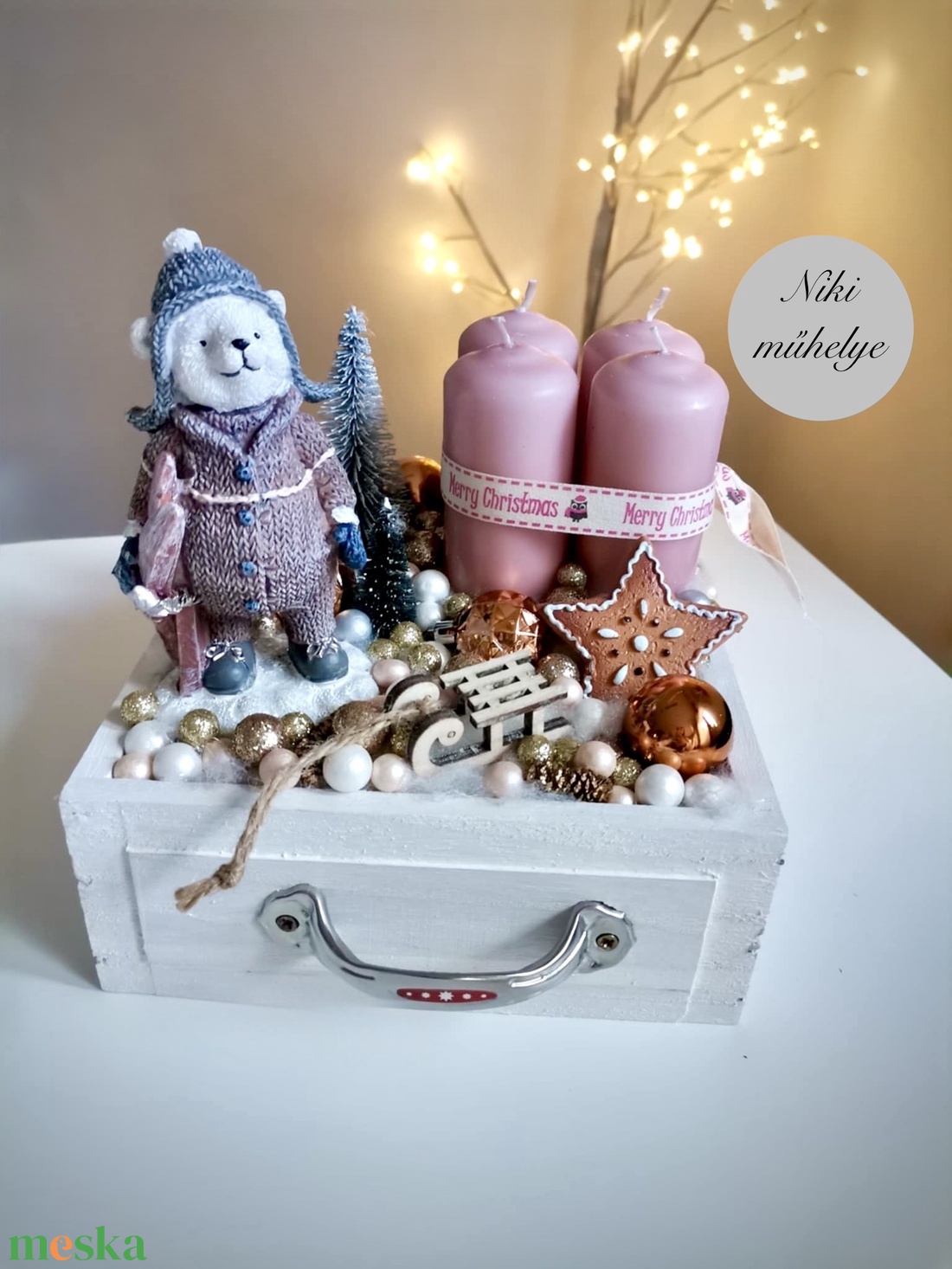 Maci, macis vintage  Fiók adventi fiók, madár adventi dísz, adventi koszorú, adventi fiók  - karácsony - adventi díszek - adventi koszorú - Meska.hu