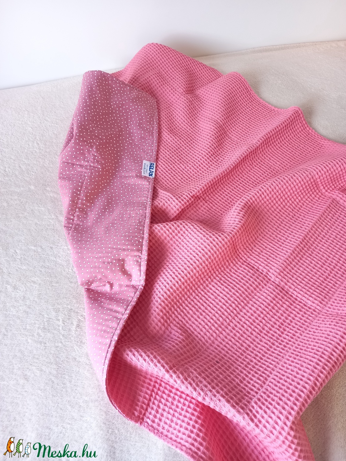 Korall Waffel Nyári takaró  - otthon & életmód - babaszoba, gyerekszoba - Meska.hu