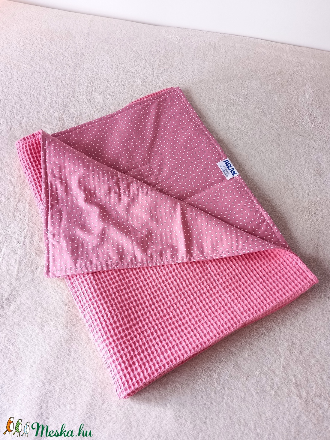 Korall Waffel Nyári takaró  - otthon & életmód - babaszoba, gyerekszoba - Meska.hu