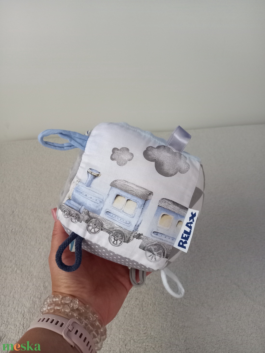 Si-hu-hu Minky Címke kocka / Babakocka - játék & sport - 3 éves kor alattiaknak - babakocka - Meska.hu