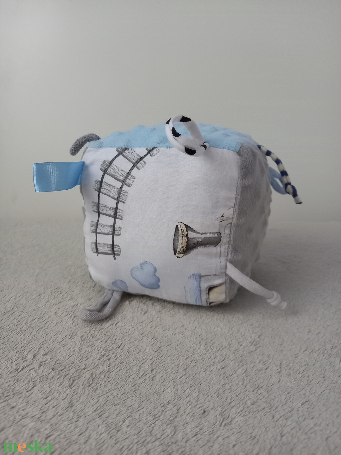 Si-hu-hu Minky Címke kocka / Babakocka - játék & sport - 3 éves kor alattiaknak - babakocka - Meska.hu