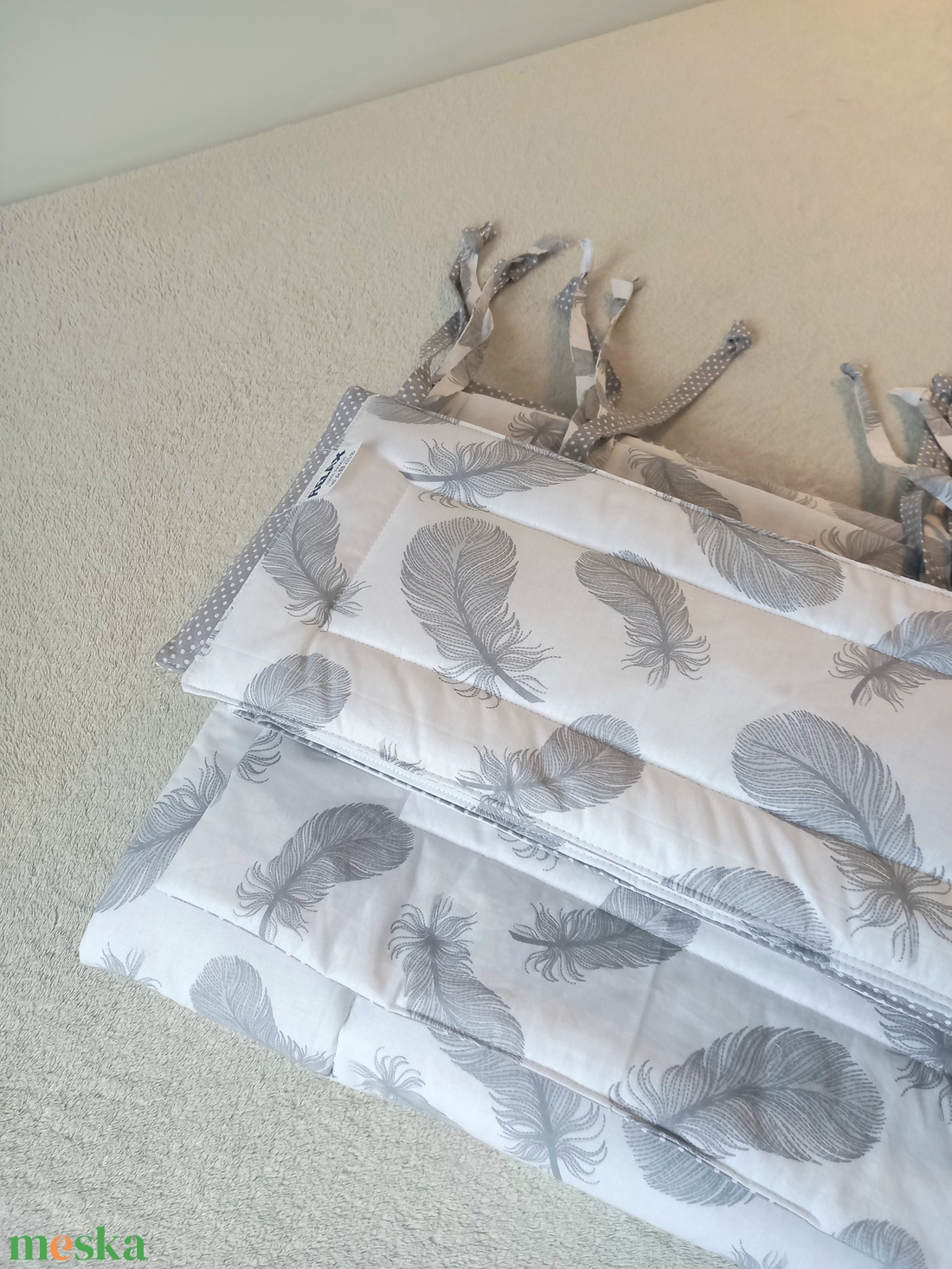 Három részes garnitúra: paplan+párna+rácsvédő /Tollpihe/ - otthon & életmód - babaszoba, gyerekszoba - szett kiságyba - Meska.hu