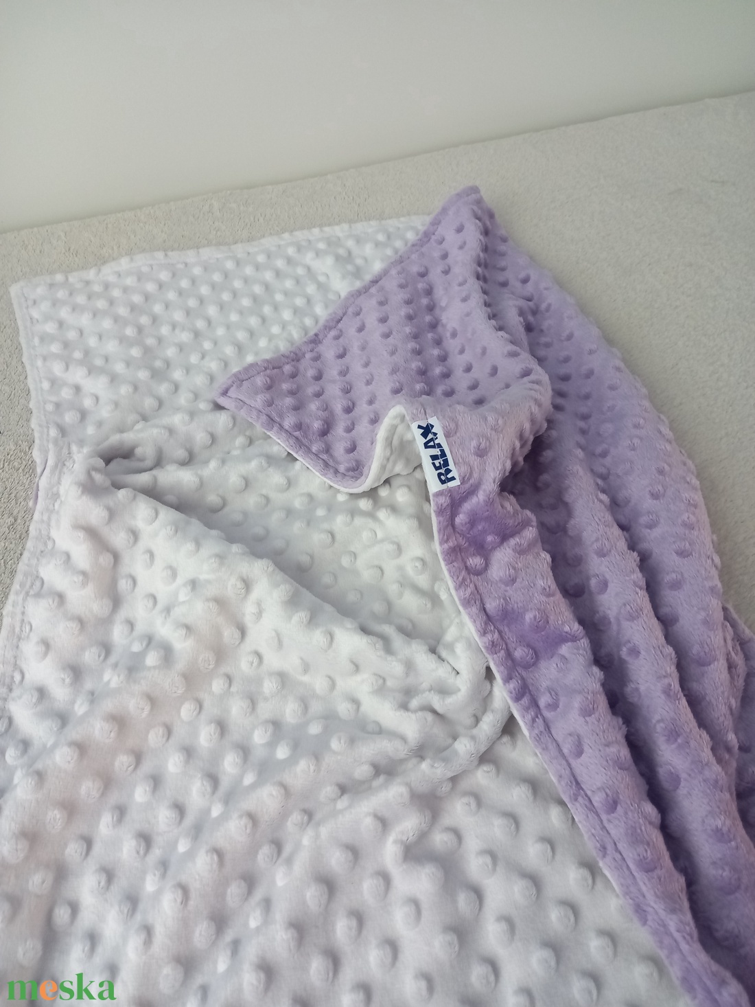 Minky DUO pihe-puha takaró (Orgonalila/Szürke) - baba - mama - baba ágynemű - babatakaró, gyerek pléd - Meska.hu