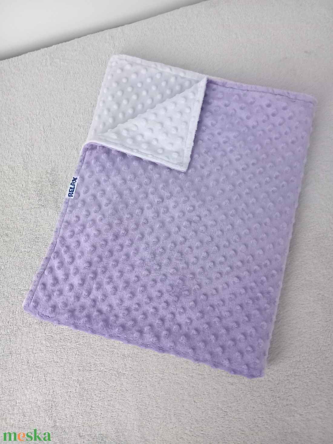 Minky DUO pihe-puha takaró (Orgonalila/Szürke) - baba - mama - baba ágynemű - babatakaró, gyerek pléd - Meska.hu