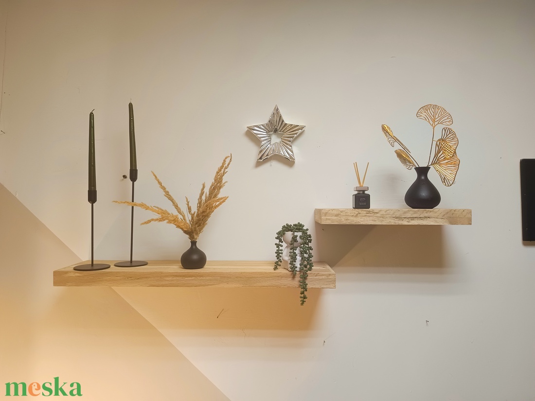 Tölgyfa lengőpolc.  - otthon & életmód - bútor - polc - Meska.hu