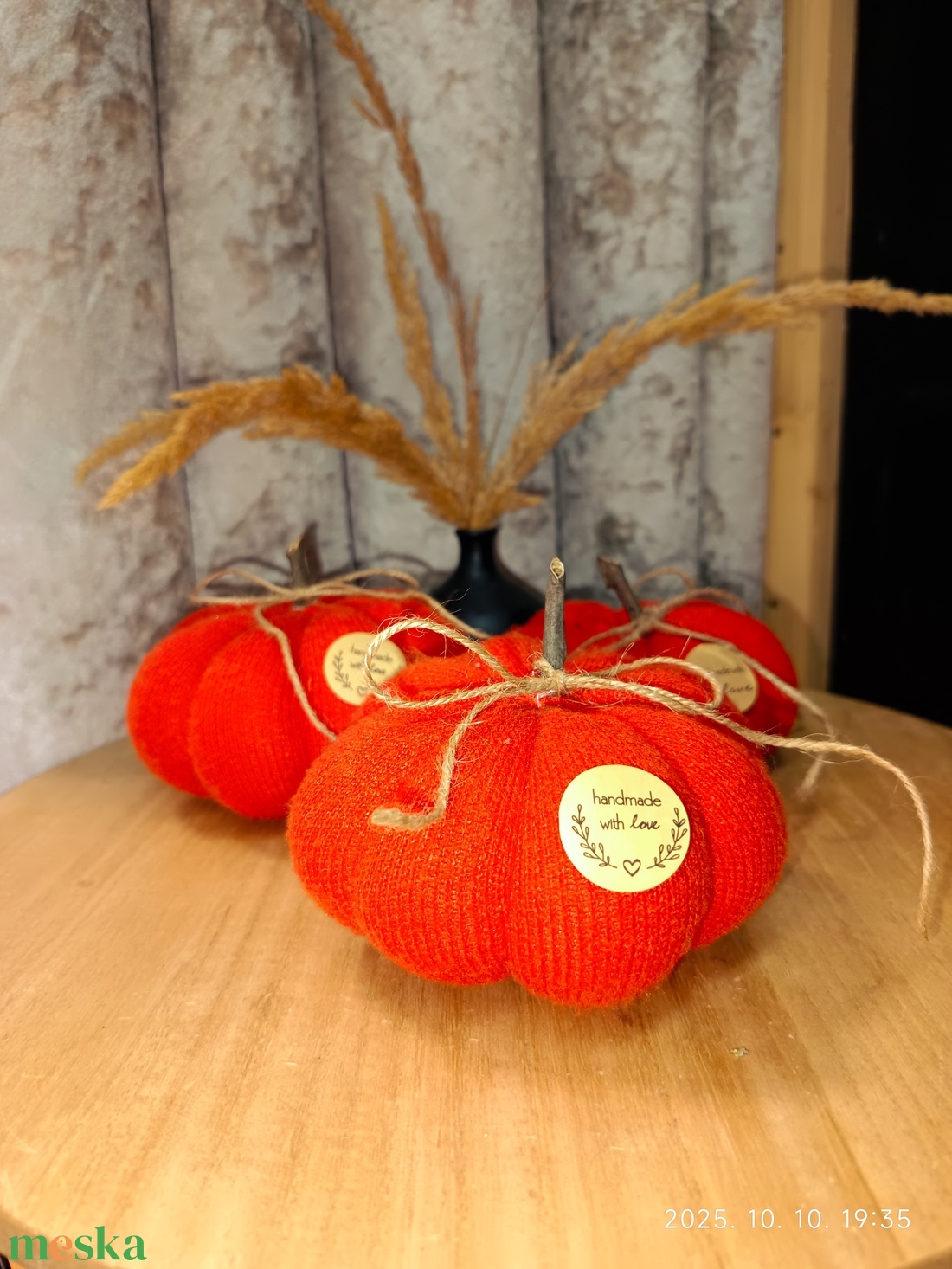 Textil dekorációs tök  - kellékek & szerszámok - dekorációs kellékek - őszi dekor - őszi dekortök - Meska.hu
